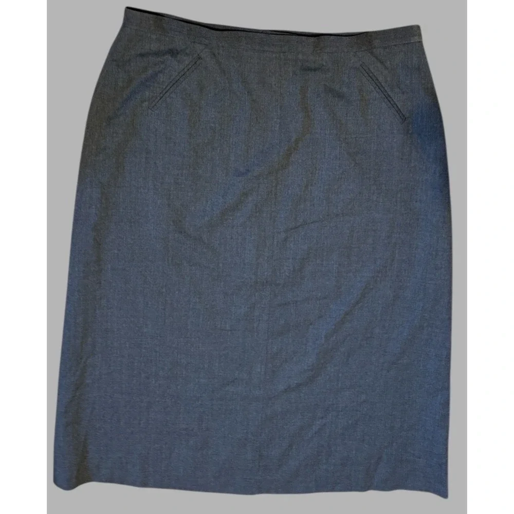 Talbots Skirt‎ Womens 20W Plus Gray Wool Stretch A Line Office Career Work